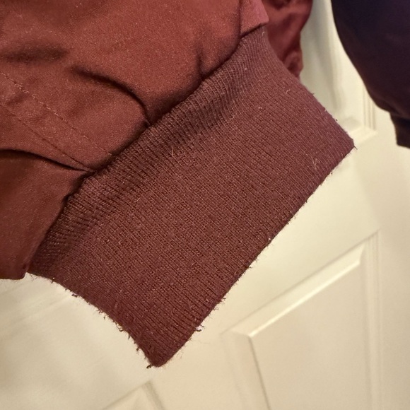 Stussy Maroon Bomber Jacket Streetwear - Picture 8 of 10